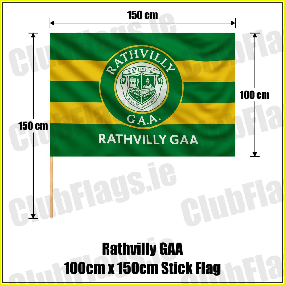 Rathvilly GAA 100cm x 150cm Stick Flag - ClubFlags.ie