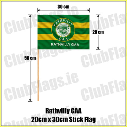 Rathvilly GAA 20cm x 30cm Stick Flag - ClubFlags.ie