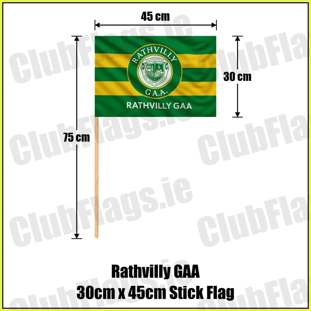 Rathvilly GAA 30cm x 45cm Stick Flag - ClubFlags.ie