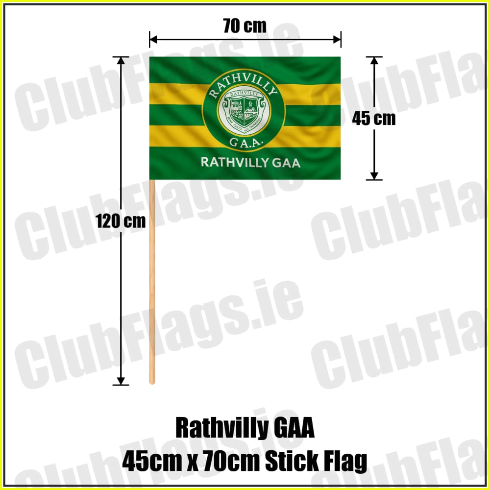 Rathvilly GAA 45cm x 70cm Stick Flag - ClubFlags.ie