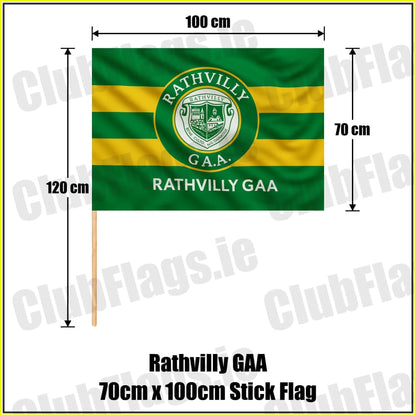 Rathvilly GAA 70cm x 100cm Stick Flag - ClubFlags.ie
