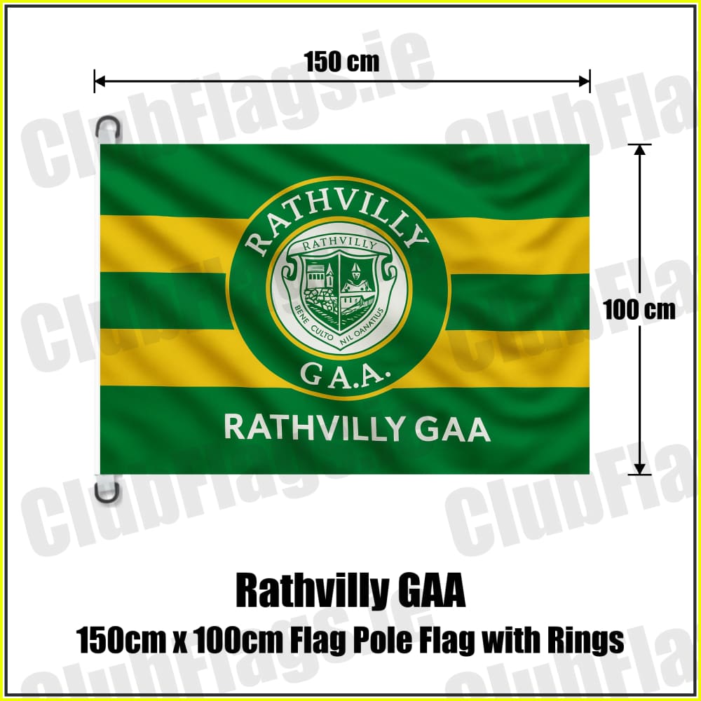 Rathvilly GAA 150cm x 100cm Flag Pole Flag with Rings - ClubFlags.ie