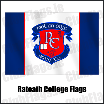 Ratoath College Flags with the club crest and colours, Meath GAA - ClubFlags.ie