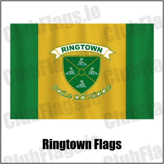 Ringtown Flags, featuring the club crest and green and gold colours; County Westmeath GAA. ClubFlags.ie.