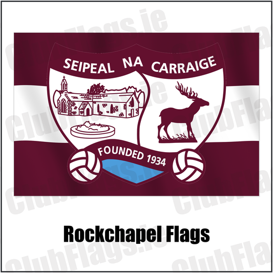 Rockchapel Flags with the verified club crest and colours, Cork GAA - ClubFlags.ie