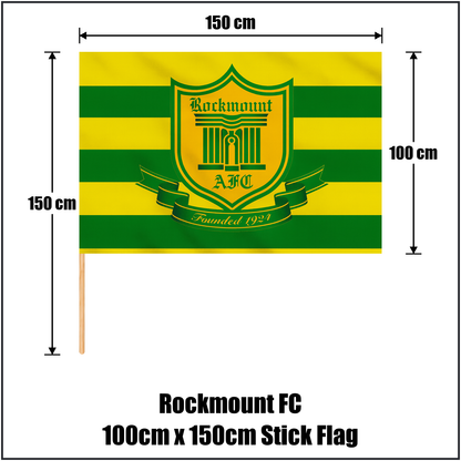 Rockmount FC 100cm x 150cm Stick Flag - ClubFlags.ie
