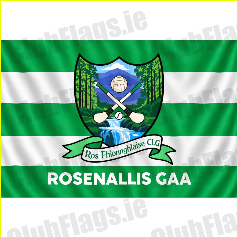 Rosenallis GAA club flag artwork - ClubFlags.ie