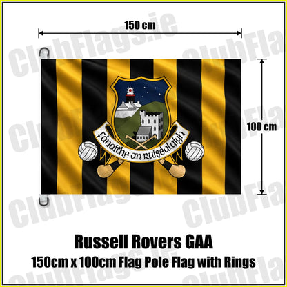Russell Rovers GAA 150cm x 100cm Flag Pole Flag with Rings - ClubFlags.ie