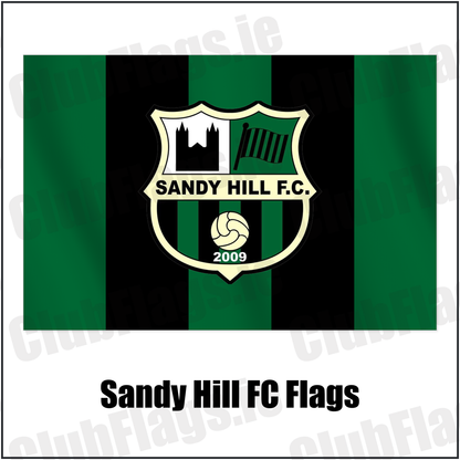 Sandy Hill FC Flags with the club crest and colours, Armagh Football - ClubFlags.ie