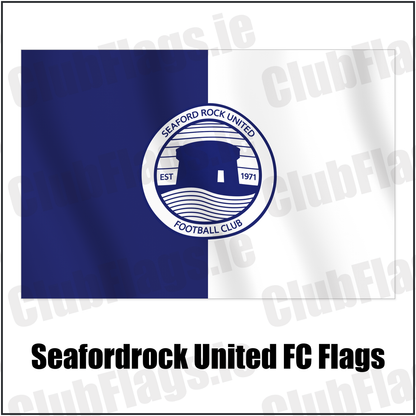 Seafordrock United FC Flags with the verified club crest and colours, Dublin Football - ClubFlags.ie