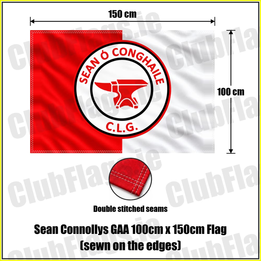 Sean Connollys GAA 100cm x 150cm Flag (sewn on the edges) - ClubFlags.ie