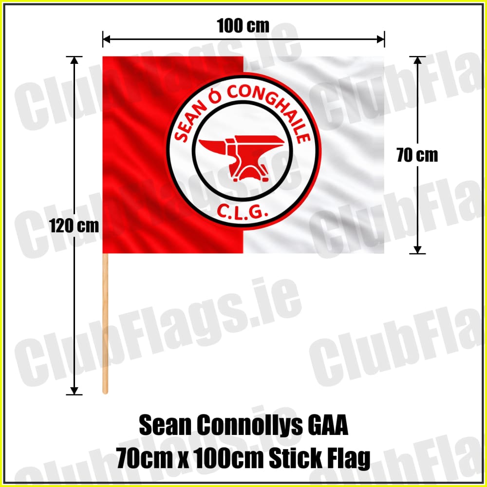 Sean Connollys GAA 70cm x 100cm Stick Flag - ClubFlags.ie