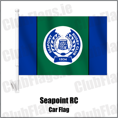 Seapoint RC Car Flag with the club crest and colours, Dublin Rugby - ClubFlags.ie