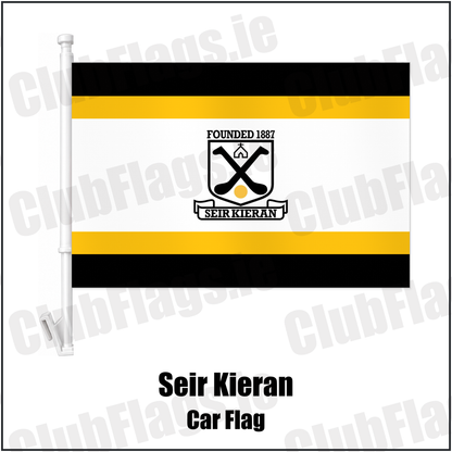 Seir Kieran Car Flag with the club crest and colours, Offaly GAA - ClubFlags.ie