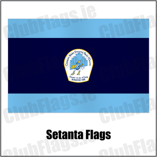 Setanta Flags with the club crest and colours, Dublin GAA - ClubFlags.ie