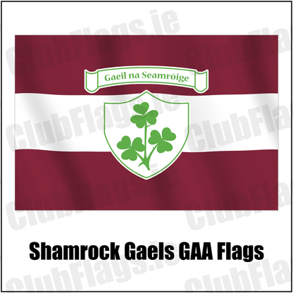 Shamrock Gaels GAA Flags with the club crest and colours, Sligo GAA - ClubFlags.ie