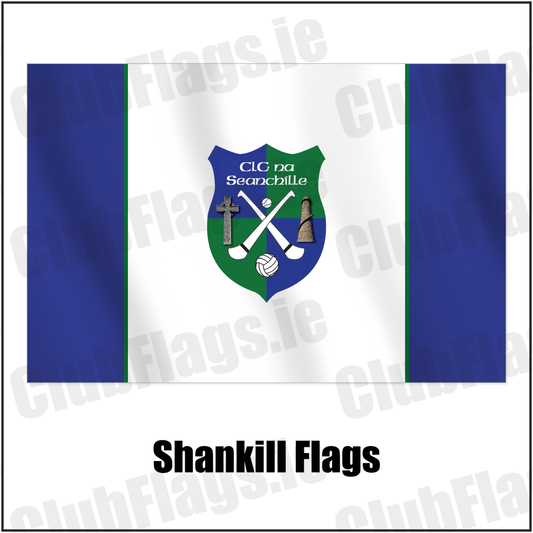 Shankill Flags with the club crest and colours, Dublin GAA - ClubFlags.ie