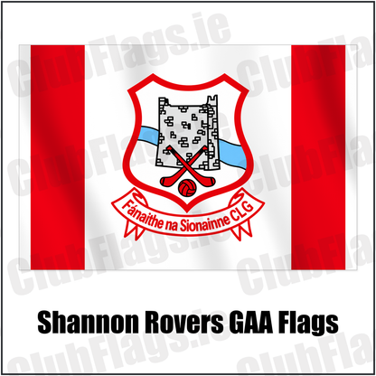 Shannon Rovers GAA Flags with the club crest and colours, Tipperary GAA - ClubFlags.ie