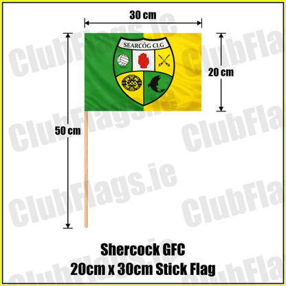 Shercock GFC 20cm x 30cm Stick Flag - ClubFlags.ie