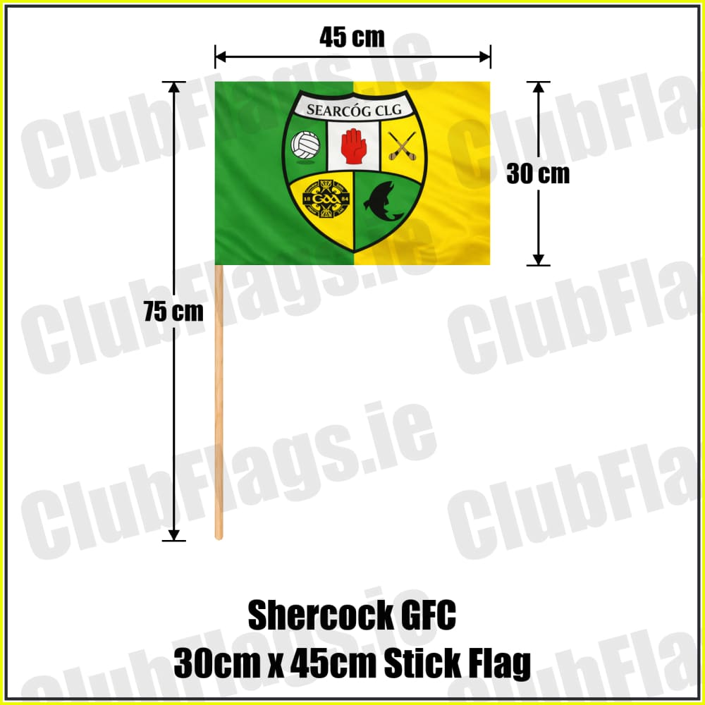Shercock GFC 30cm x 45cm Stick Flag - ClubFlags.ie