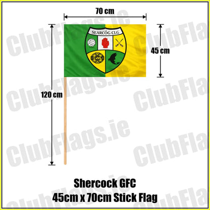 Shercock GFC 45cm x 70cm Stick Flag - ClubFlags.ie