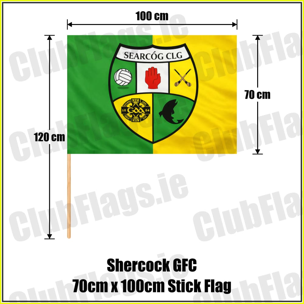 Shercock GFC 70cm x 100cm Stick Flag - ClubFlags.ie