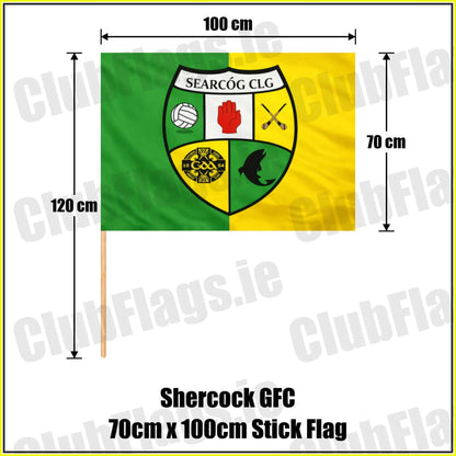 Shercock GFC 70cm x 100cm Stick Flag - ClubFlags.ie