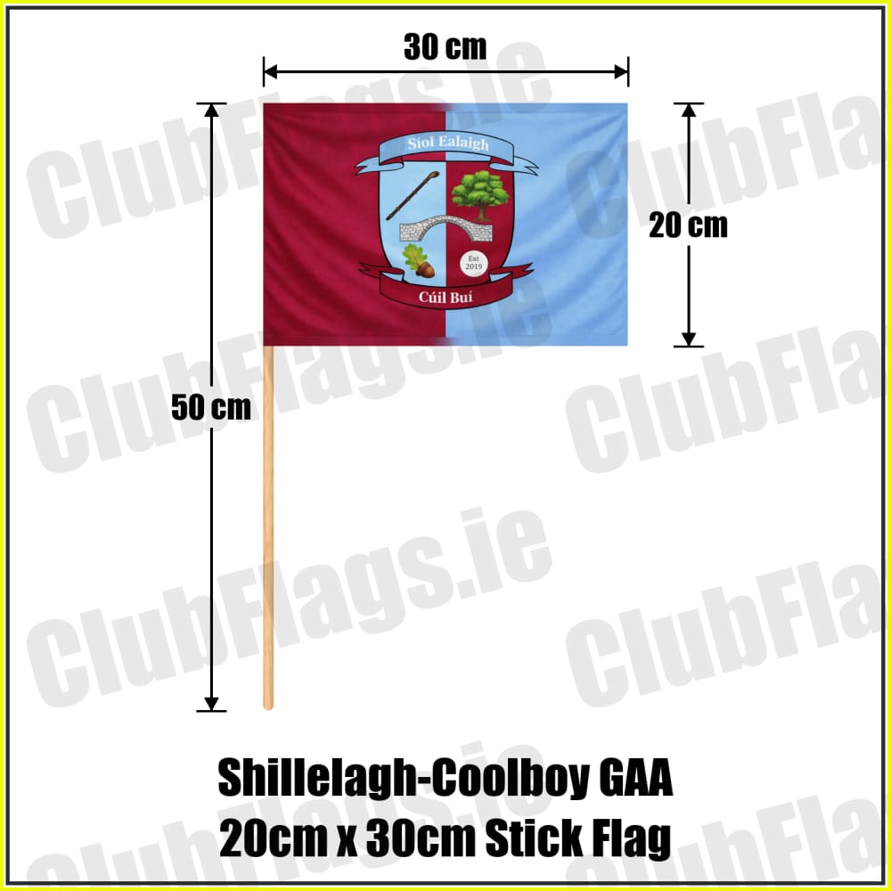 Shillelagh-Coolboy GAA 20cm x 30cm Stick Flag - ClubFlags.ie