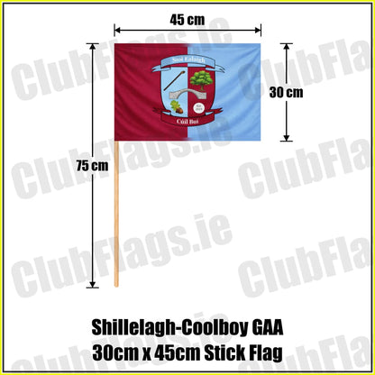 Shillelagh-Coolboy GAA 30cm x 45cm Stick Flag - ClubFlags.ie