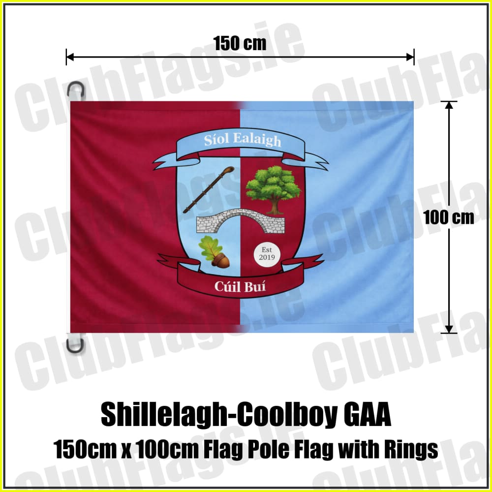 Shillelagh-Coolboy GAA 150cm x 100cm Flag Pole Flag with Rings - ClubFlags.ie