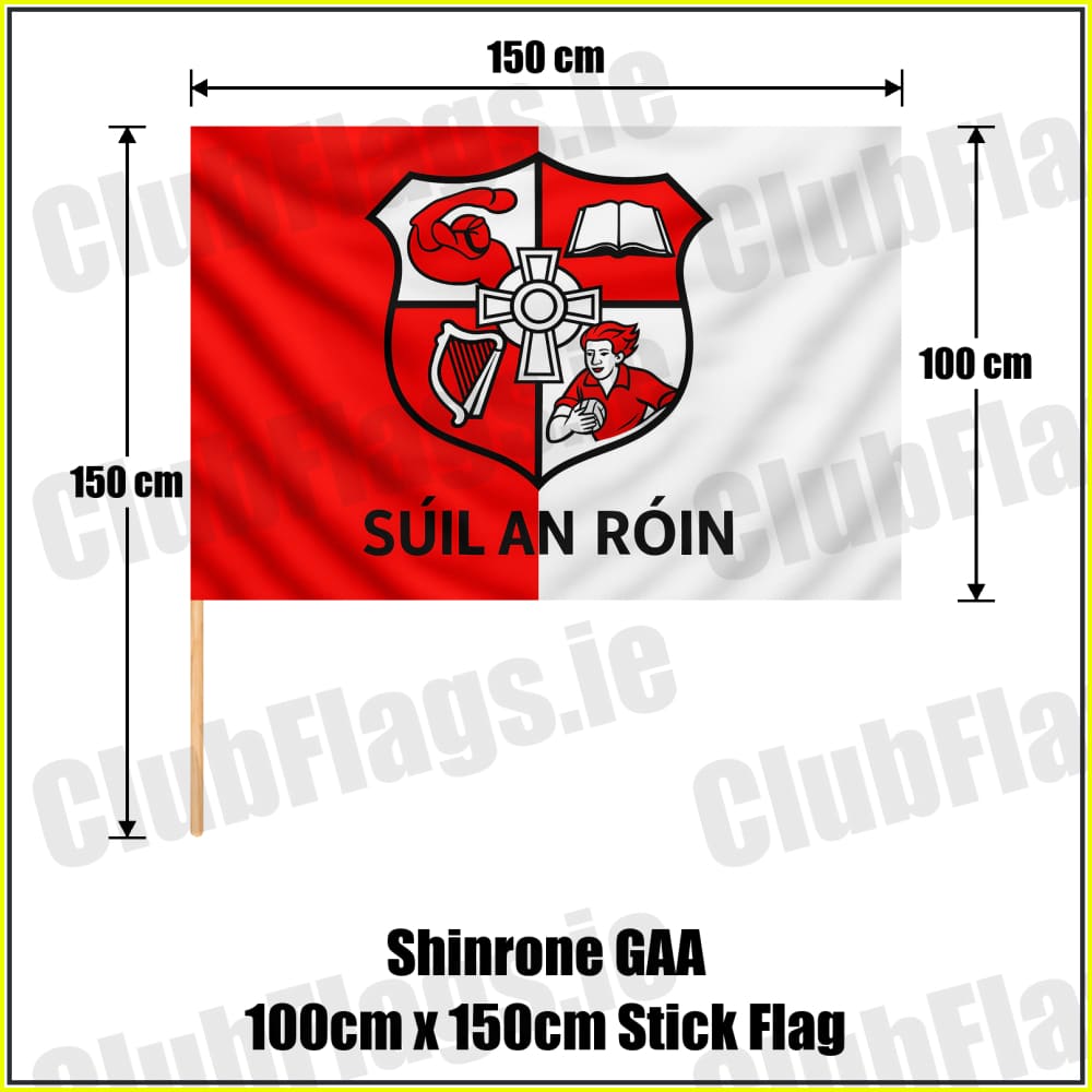 Shinrone GAA 100cm x 150cm Stick Flag - ClubFlags.ie