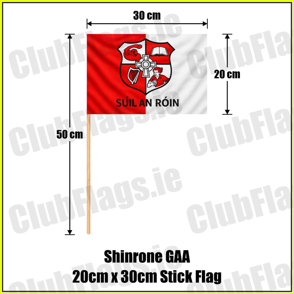 Shinrone GAA 20cm x 30cm Stick Flag - ClubFlags.ie