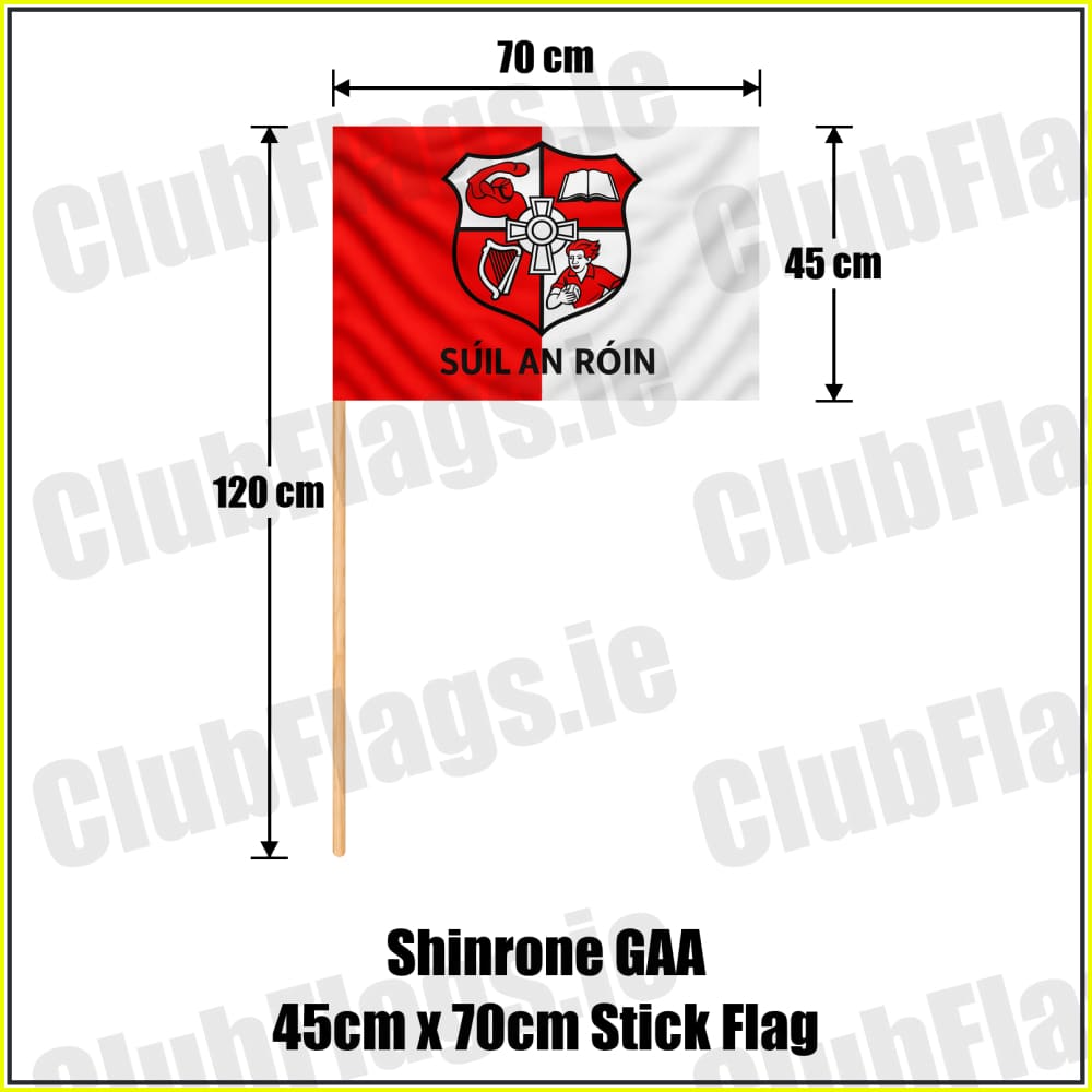 Shinrone GAA 45cm x 70cm Stick Flag - ClubFlags.ie