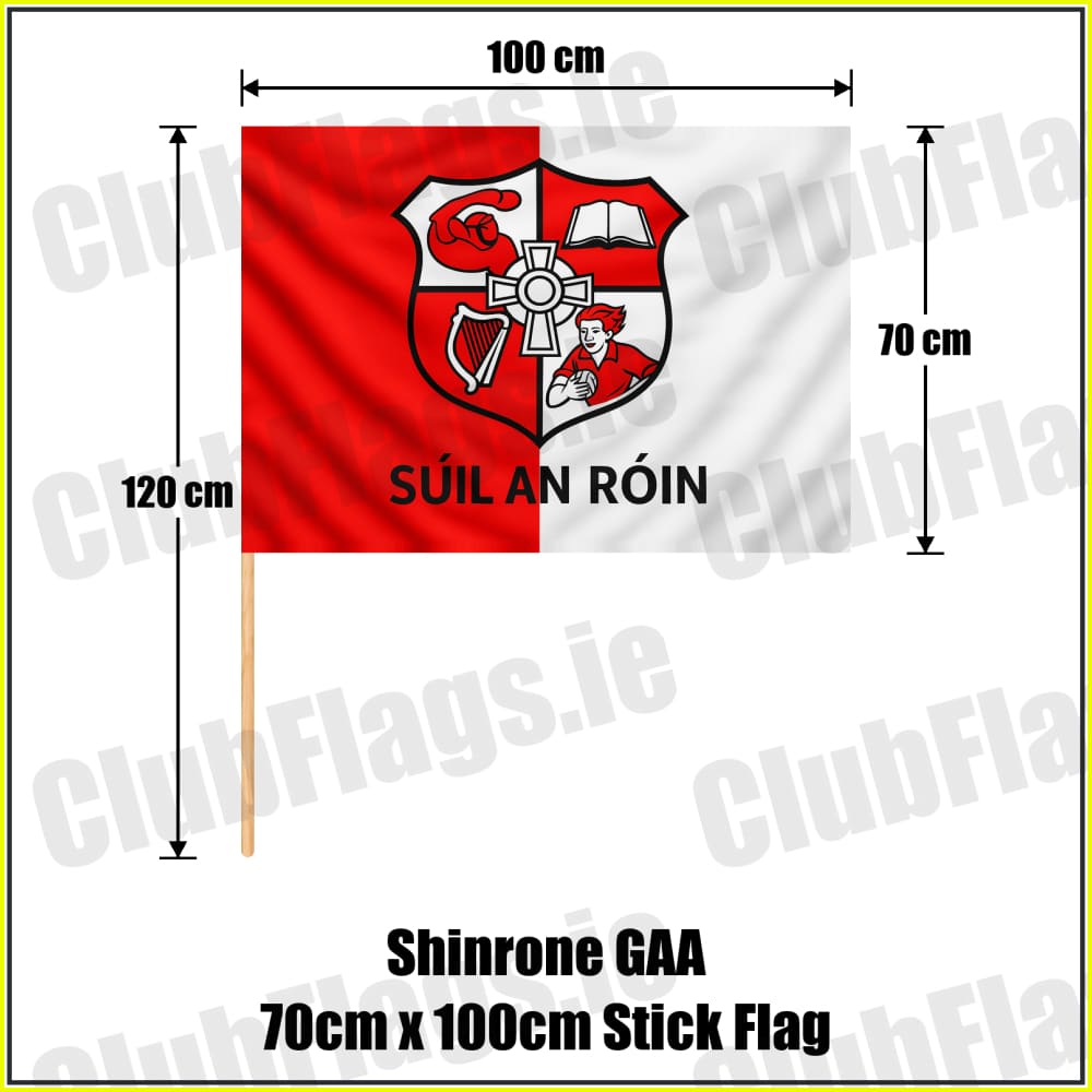 Shinrone GAA 70cm x 100cm Stick Flag - ClubFlags.ie