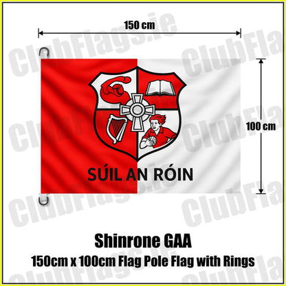 Shinrone GAA 150cm x 100cm Flag Pole Flag with Rings - ClubFlags.ie