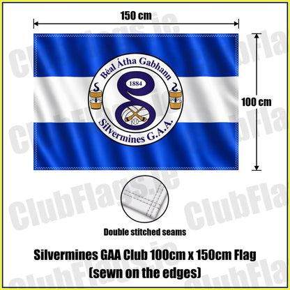Silvermines GAA Club 100cm x 150cm Flag (sewn on the edges) - ClubFlags.ie