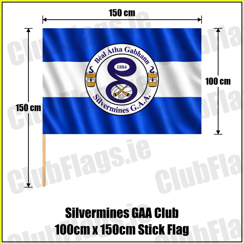 Silvermines GAA Club 100cm x 150cm Stick Flag - ClubFlags.ie