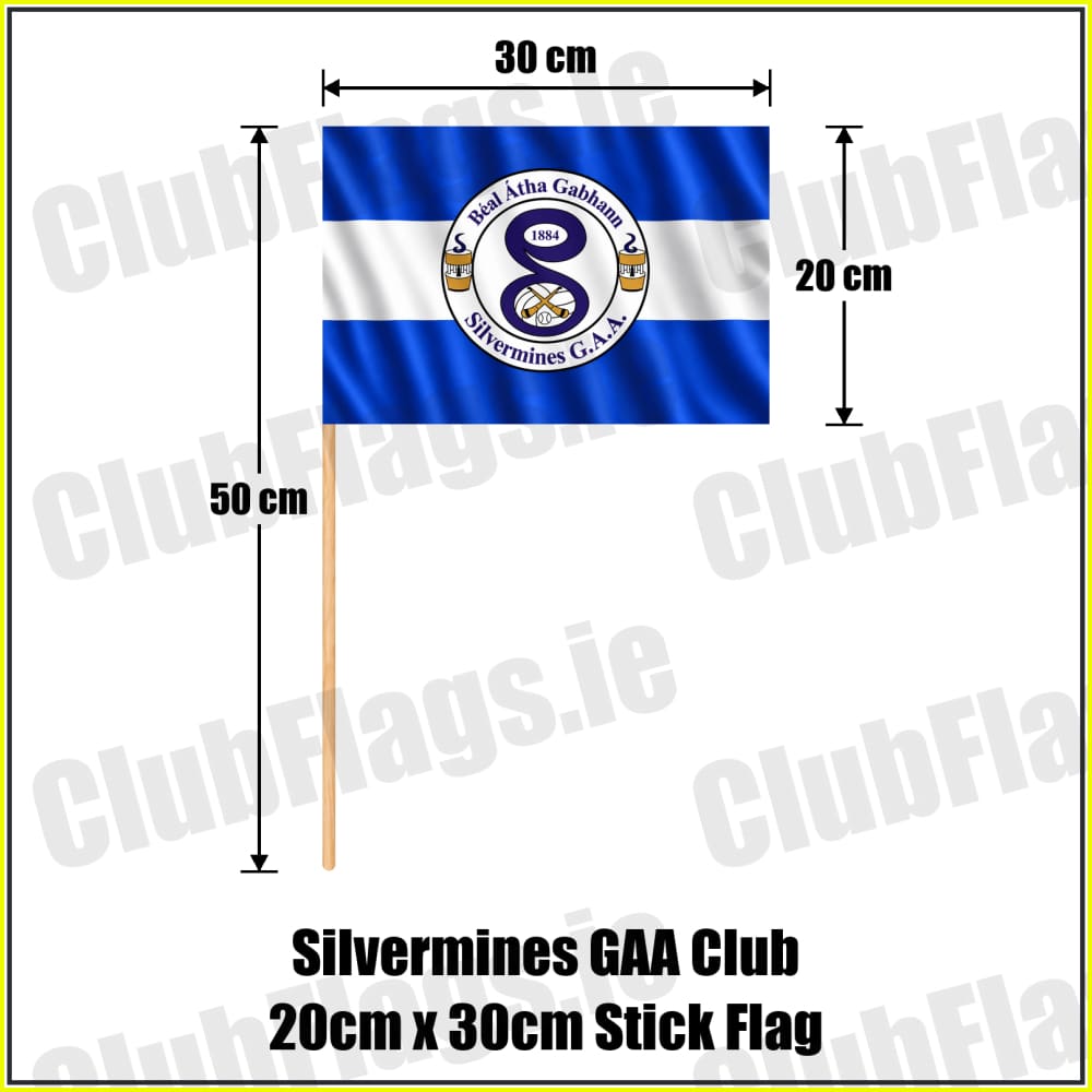 Silvermines GAA Club 20cm x 30cm Stick Flag - ClubFlags.ie