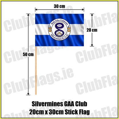 Silvermines GAA Club 20cm x 30cm Stick Flag - ClubFlags.ie
