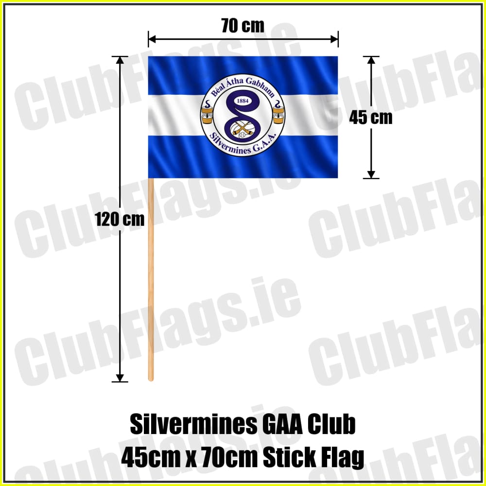 Silvermines GAA Club 45cm x 70cm Stick Flag - ClubFlags.ie