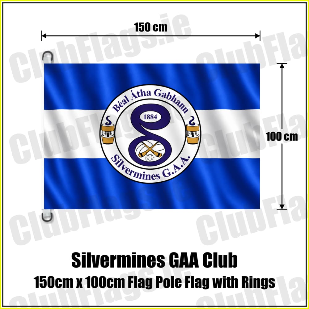 Silvermines GAA Club 150cm x 100cm Flag Pole Flag with Rings - ClubFlags.ie