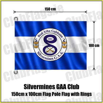 Silvermines GAA Club 150cm x 100cm Flag Pole Flag with Rings - ClubFlags.ie