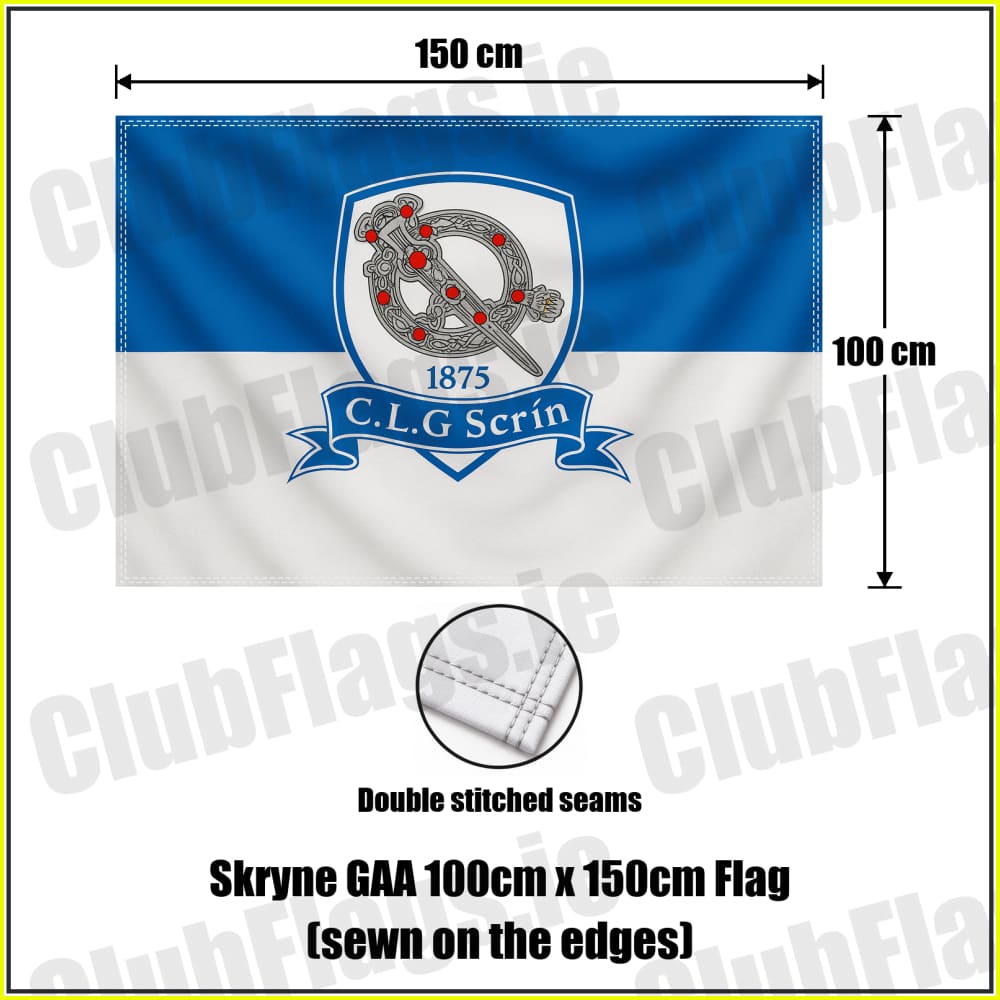 Skryne GAA 100cm x 150cm Flag (sewn on the edges) - ClubFlags.ie