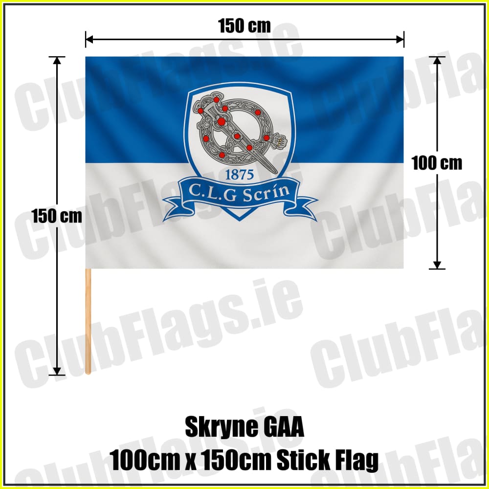 Skryne GAA 100cm x 150cm Stick Flag - ClubFlags.ie