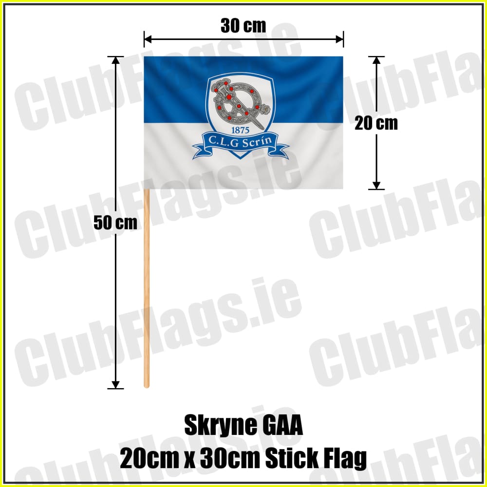 Skryne GAA 20cm x 30cm Stick Flag - ClubFlags.ie