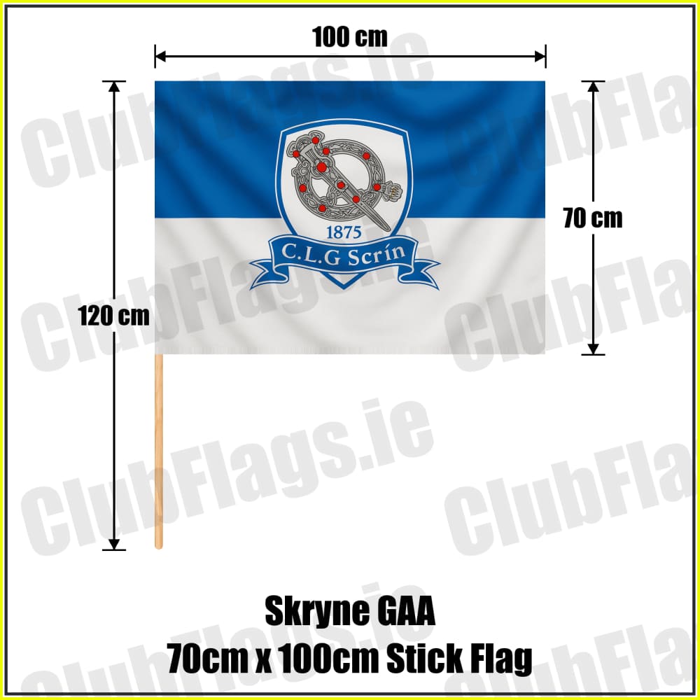 Skryne GAA 70cm x 100cm Stick Flag - ClubFlags.ie