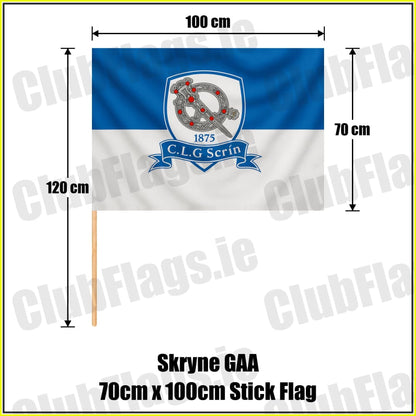 Skryne GAA 70cm x 100cm Stick Flag - ClubFlags.ie