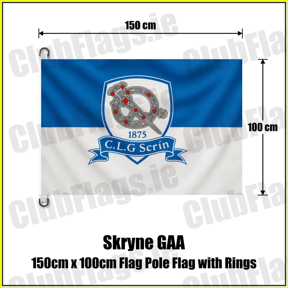 Skryne GAA 150cm x 100cm Flag Pole Flag with Rings - ClubFlags.ie