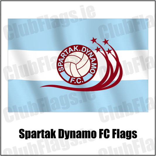 Spartak Dynamo FC Flags with the club crest and colours, Dublin Football - ClubFlags.ie