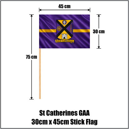 St Catherines GAA 30cm x 45cm Stick Flag - ClubFlags.ie